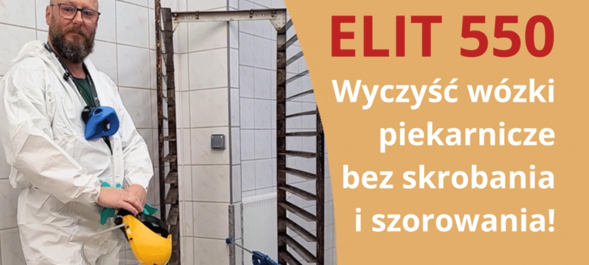 Instrukcja używania ELIT 550 środka do czyszczenia wózków piekarniczych